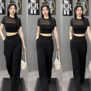 Áo Croptop Lưới Tay Ngắn
