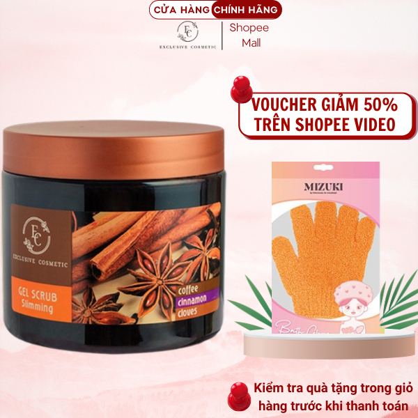 Tẩy Tế Bào Chết Exclusive Cosmetic Tẩy Da Chết Body Mềm Mịn Da Giảm Viêm Lỗ Chân Lông Quế Hồi Coffee  380g