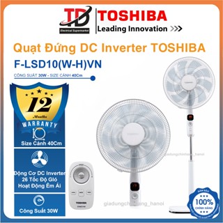Quạt Đứng Toshiba F-LSD10 (VN), 9 Cánh Động Cơ DC inverter 26 Tốc Độ Gió, Hàng Chính Hãng