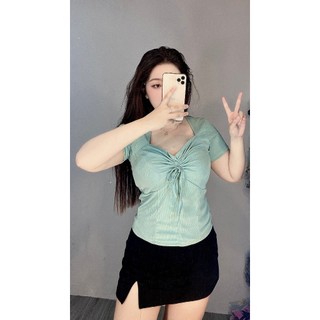 Áo thun rút dây nữ bigsize 60-90kg - A05