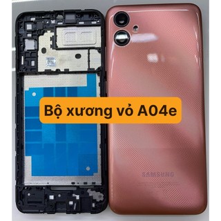 Bộ xương +vỏ +khay sim+kính camera+phím sam sung a04e-nấu máy chuẩn zin