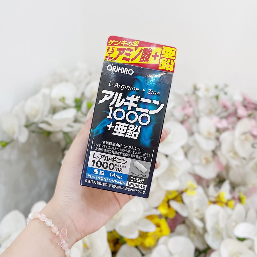 Viên uống tăng cường sinh lý nam Orihiro L-arginine 1000mg và Zinc 120 viên