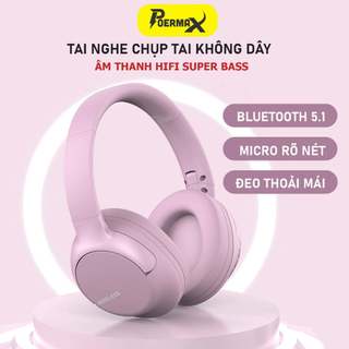 Tai nghe chụp tai không dây bluetooth Poermax L700 cách âm giảm tiếng ồn thông minh và có mic hỗ trợ đàm thoại