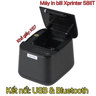 Máy in hóa đơn Xprinter XP - 58IIT Khổ giấy K57 Cổng USB, USB + Bluetooth in bill bằng điện thoại và máy tính