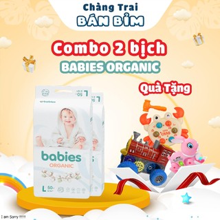  Tã Bỉm Babies Organic size NB76/S66/M56/L46 thấm hút vượt trội, chống hăm, chống tràn