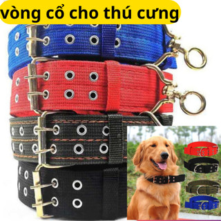 Vòng cổ cho chó có đệm cổ dùng xích chó chất liệu vải dù -đai cổ cho chó mèo