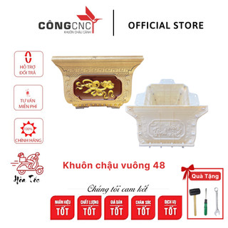 Khuôn chậu cảnh abs vuông 48 không kèm chân đôn