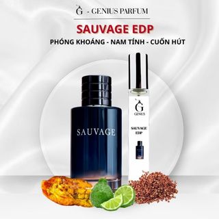 Nước Hoa Nam Chính Hãng Genius Perfume Sauvage EDP Chai 10ml - Hương thơm nam tính, sang trọng, quyến rũ