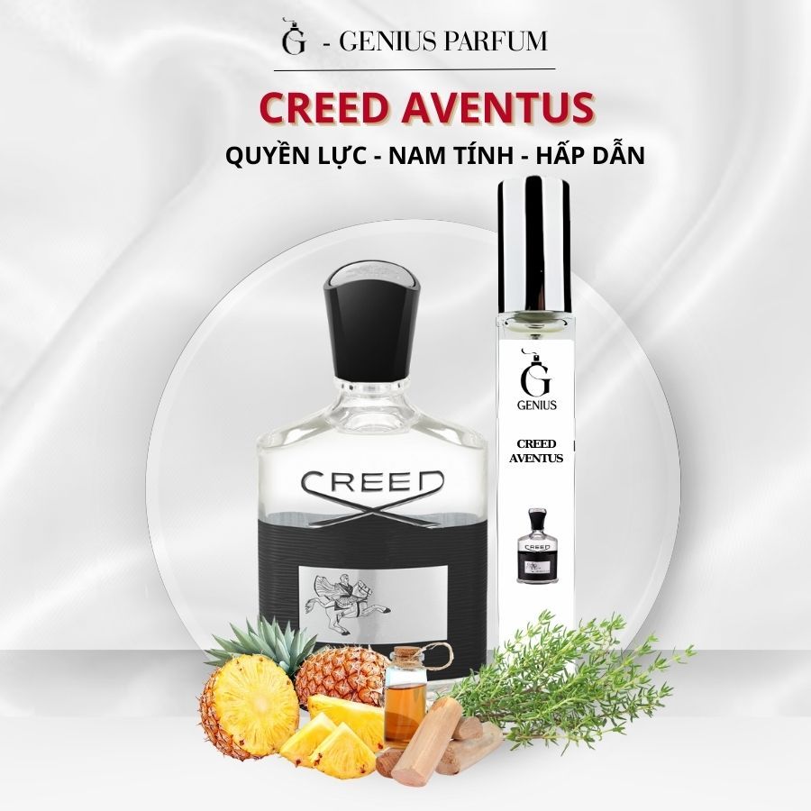 Nước Hoa Nam Aventus chai chiết 10ml 20ml Hương Dứa Khói Quyền lực, Nam tính, Hấp dẫn, Tinh tế - Gen