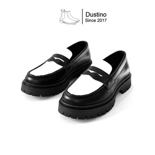 (Lùi 1 size) Giày Penny Chunky Loafer Black White giá rẻ, giày lười nam Local Shoes kiểu dáng Modern