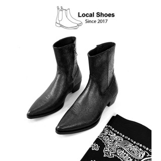 Python Lukas Boots Da Vân Rắn, Lukas Boot Da Bò Dập Vân