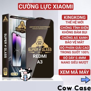 Kính cường lực Redmi A3 Kingkong full màn | Miếng dán bảo vệ màn hình cho Xiaomi Cowcase