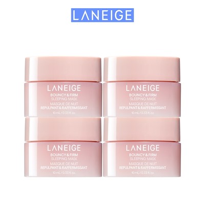 [HB Gift] Bộ 4 Mặt Nạ Ngủ Laneige Bouncy & Firm Sleeping Mask tăng cường collagen và làm săn chắc da 10mlx4