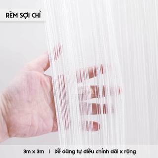 Rèm Sợi Chỉ Sợi Trơn Màu Trắng  - Trang Trí Nhà Ở, Tiệc Cưới, Tiệm Tóc, Nails, Spa [HÀNG LOẠI 1] DÀY CHUẨN SIZE