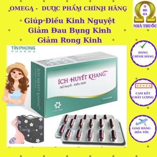  ÍCH HUYẾT KHANG  Hộp 30v HSD 2028  - Điều Hòa Kinh Nguyệt Giảm Đ.au Bụng K.inh Bổ Huyết 