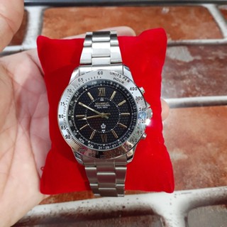 Đồng hồ nam size 40mm dây thép Marshal radio control nguyên zin second hand si Nhật