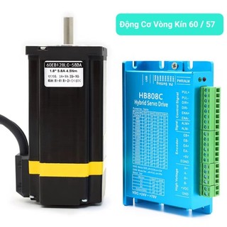 [Xả kho] Động cơ bước vòng kín hồi tiếp 60 / 4.5Nm / 3Nm nema24 hybrid servo, thay thế động cơ 57