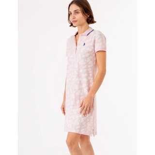 Đầm thể thao Polo thun cotton hoa văn hoa hoa tulip quý phái U.S.POLO ASSN.  [Auth]