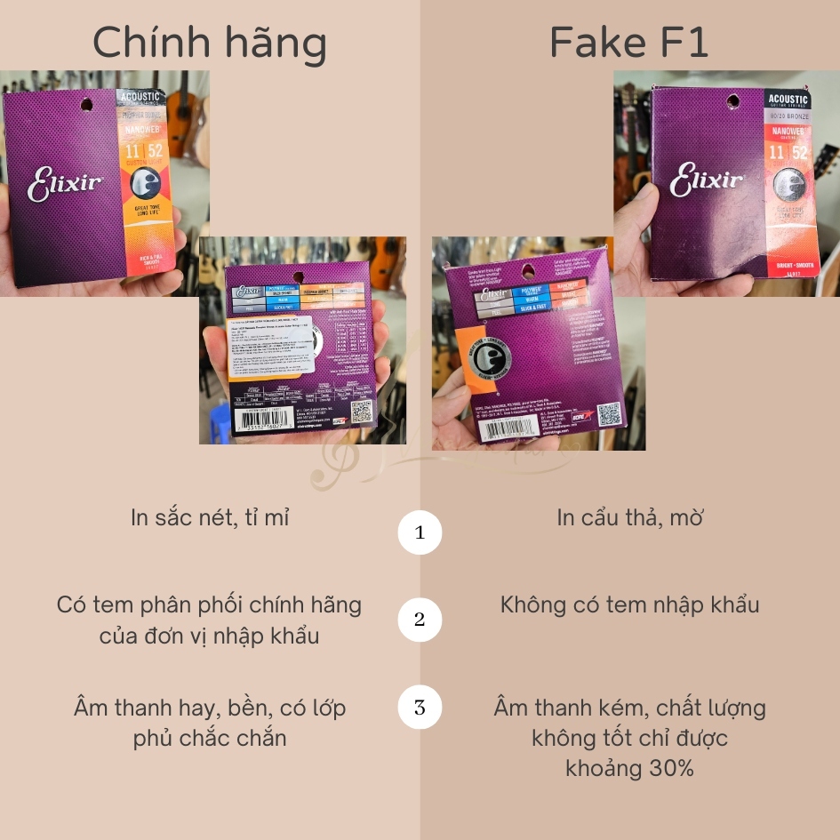 Dây đàn Elixir Photpho Broze/ Nanoweb chính hãng cỡ 11 2025