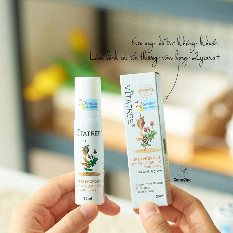 Xịt keo ong Vitatree 30ml Úc