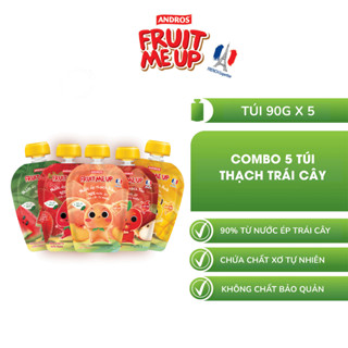 Combo 5 Túi Thạch Trái Cây - 90% Nước Ép Trái Cây Thật - ANDROS FRUIT ME UP - 90g x 5