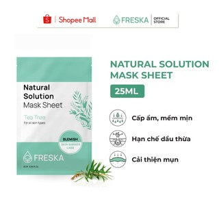 Mặt nạ giấy tràm trà Freska Natural Solution Mask Sheet – Tea Tree 25ml