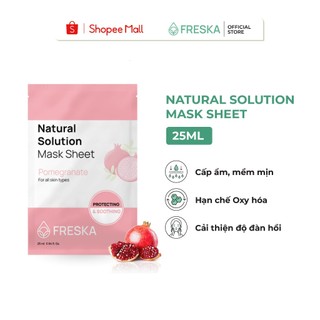 Mặt nạ giấy lựu đỏ Freska Natural Solution Mask Sheet – Pomegranate 25ml