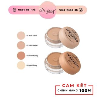 Phấn tươi Đức Essence Soft Touch Mousse MakeUp tone 02, 04 che phủ mỏng mịn cho da, kiềm dầu không bị xuống tone
