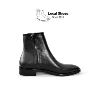 Giày Boots kéo khóa nam cao cấp da bò nhập khẩu, Zip boots handmade bảo hành 12 tháng