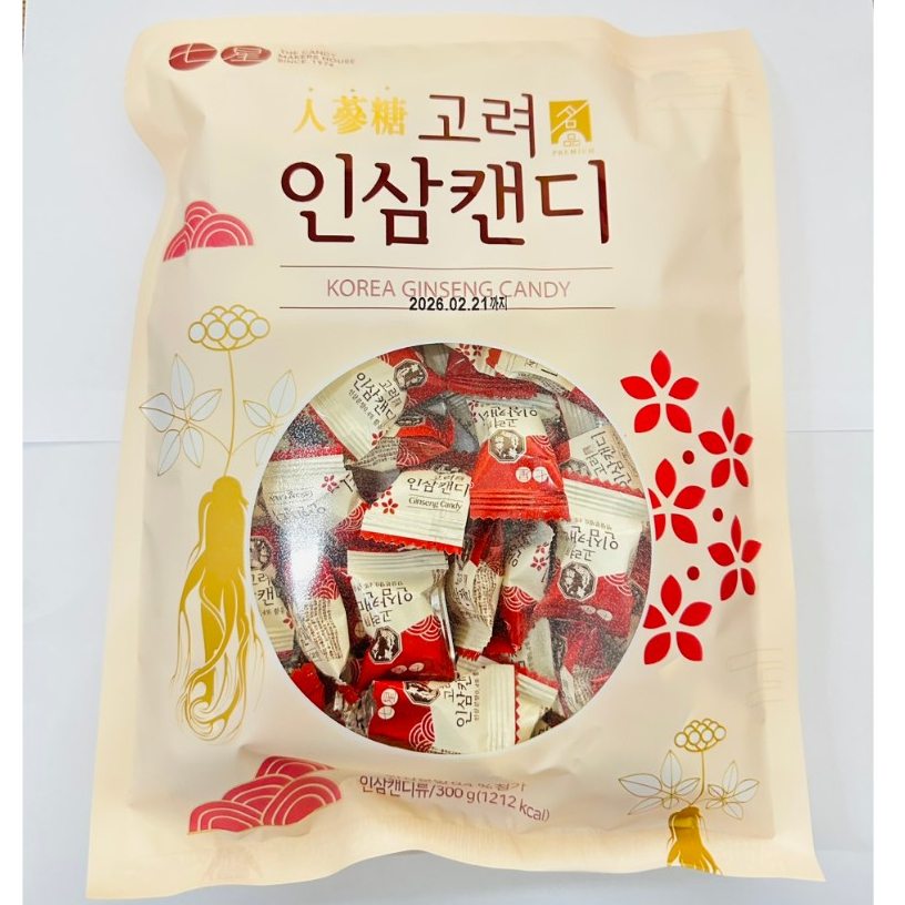 CHILSUNG) Kẹo nhân sâm 300g Hàn Quốc ( Gói hồng)