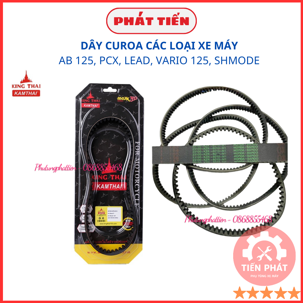[XM05] Dây curoa AB 125, PCX, LEAD, VARIO 125, Sh mode King Thai -PHATTIEN