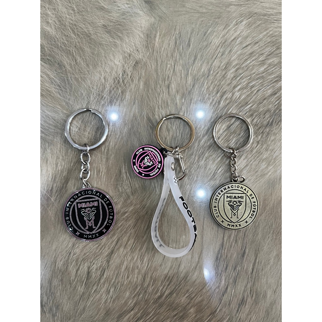 Combo Móc khoá Inter Miami Đồng, Màu và Cao Su