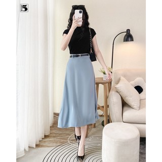 Chân váy vải dáng dài, cạp chun sau không đaiTwenty.5 -  5713