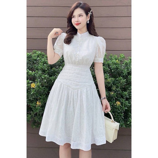 ĐẦM MIDI REN PLI BỤNG