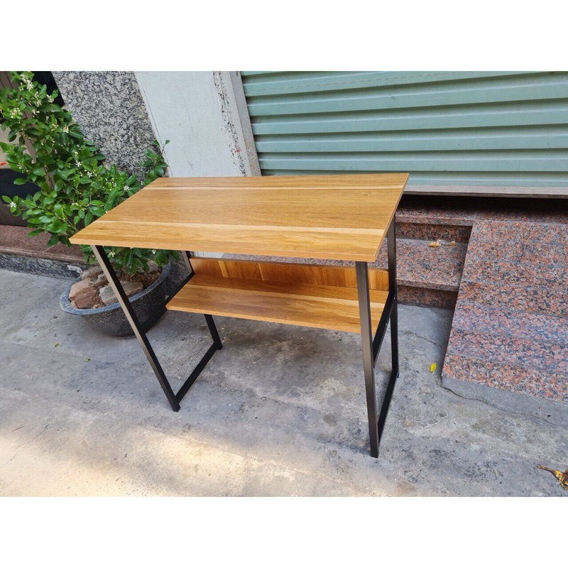 Bàn làm việc gỗ, Bàn kệ lửng chân sắt dùng cho văn phòng, học bài, để máy tính cho học sinh, sinh viên GIÁ XƯỞNG | BigBuy360 - bigbuy360.vn