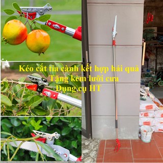 Kéo cắt cành cây trên cao dài 3m và 4m