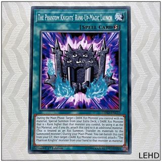 Lá bài thẻ bài Yugioh The Phantom Knights’ Rank-Up-Magic Launch - Tặng bọc bài nhựa bảo quản
