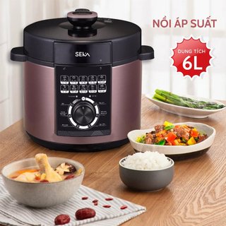 Nồi áp suất điện đa năng SEKA SK5858 dung tích 6L công suất 1000W Lòng nồi chống dính cao cấp