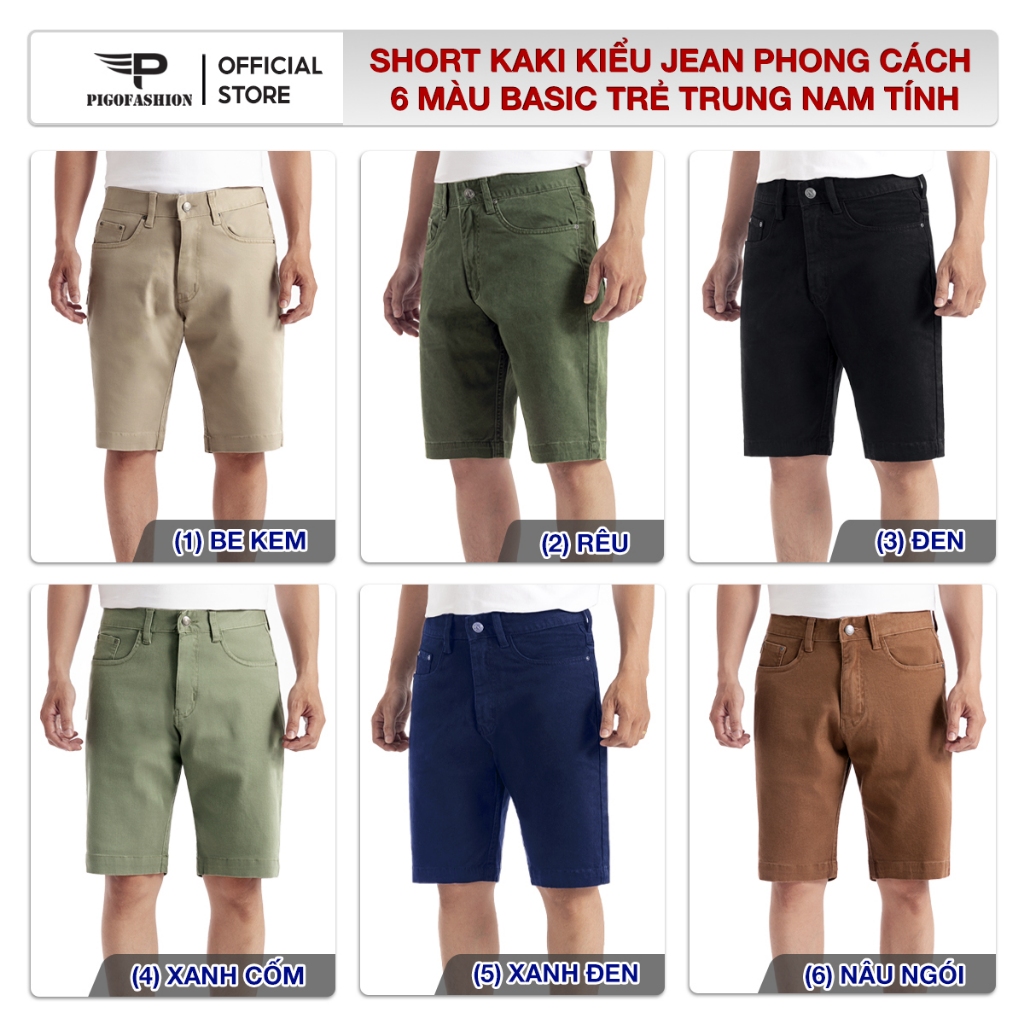 QUẦN SHORT KAKI NAM KIỂU DÁNG JEAN CO GIÃN NHẸ MÁT MẺ MÙA HÈ SPMSKJ01 PIGOFASHION ( CHỌN MÀU )