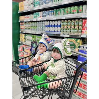  Body bia Heineken và Tiger kèm mũ cho bé trai bé gái 