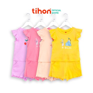 Bộ quần áo bé gái TIHON chất liệu mềm mại phong cách Hàn Quốc cực xinh cho bé SET0750383