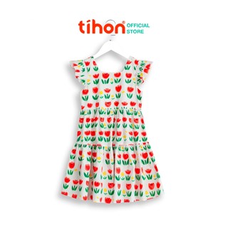 Váy bé gái TIHON họa tiết hoa Tulip siêu yêu chất liệu thoáng mát phom dáng chuẩn xinh VT0750375