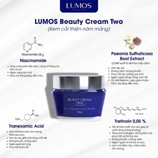 Lumos Beauty Cream Two - Kem Cải Thiện Nám Mảng 30g