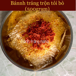 Gói 500gram bánh tráng trộn tỏi bò