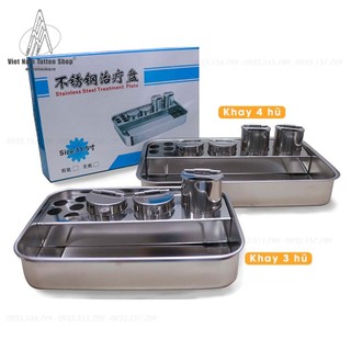 Khay inox phẫu thuật 3/4 hũ
