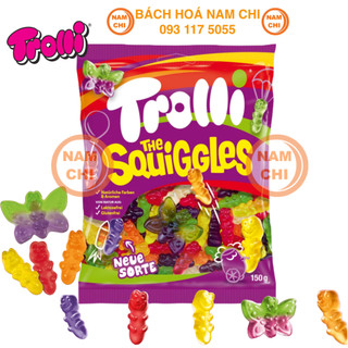 Kẹo dẻo trolli the squiggles con nhộng gói 100g - đức