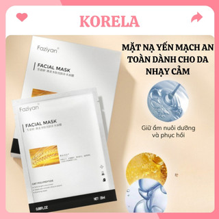 Hộp 5 miếng mặt nạ yến mạch FAZIYAN dưỡng ẩm trắng da mờ thâm nội đại trung KORELA MP26