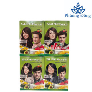   Hộp 12 gói  Dầu Gội Nhuộm Tóc Thảo Dược Phủ Bạc Super Nova 