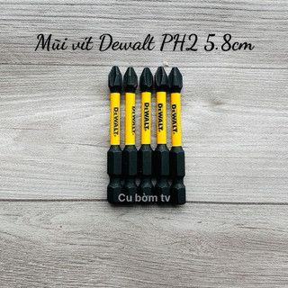 Bộ 10 Mũi Vít PH2 Dewalt đen dài 5,8cm