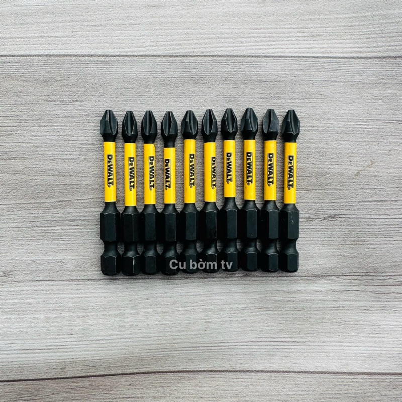 Bộ 10 Mũi Vít PH2 Dewalt đen dài 5,8cm